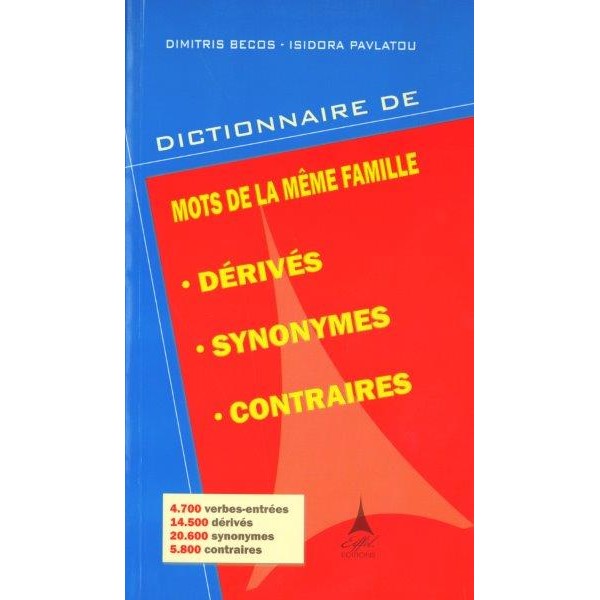Dictionnaire de mots de la meme famille: Derives,synonymes,contraires